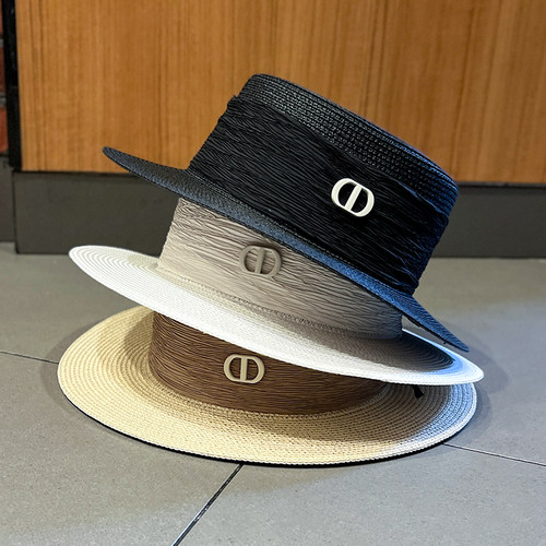 草帽遮阳帽法式女春夏季