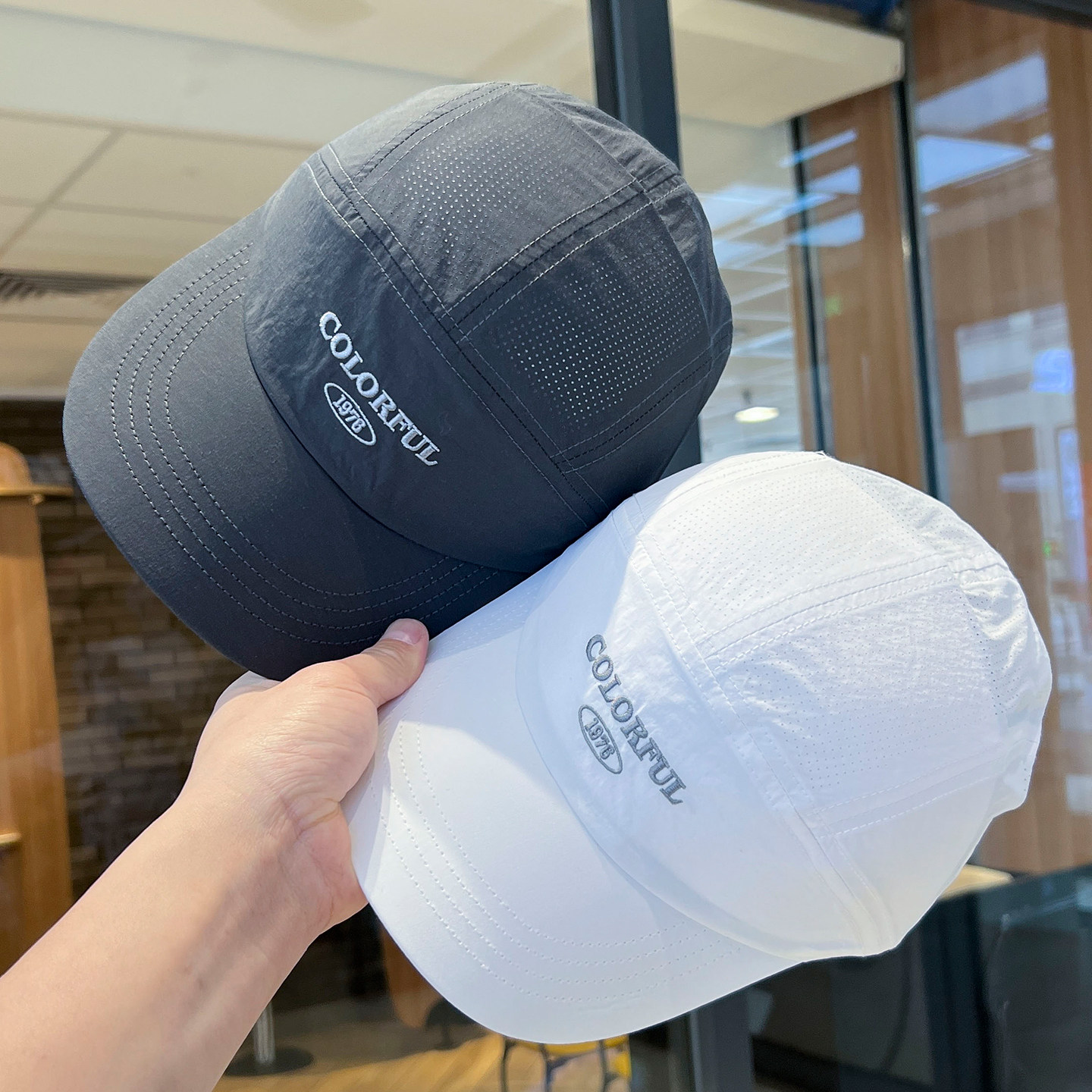 山系网眼速干帽子男女夏季薄款鸭舌帽防晒遮阳户外露营跑步棒球帽