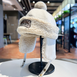 飞行员帽男女冬季加绒加厚保暖雷锋帽东北户外骑车滑雪护耳防寒帽