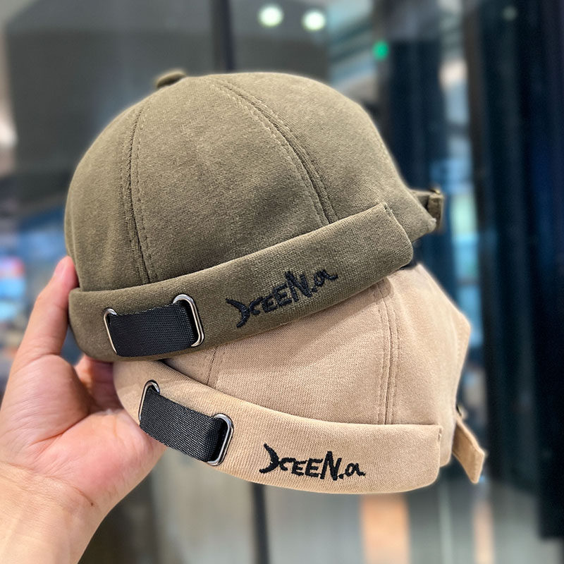 瓜皮帽子男潮牌个性无檐寸头地主帽2025新款复古嘻哈流氓雅痞帽女