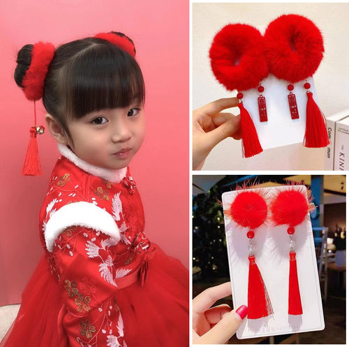 新年拜年发饰小熙瓜中国风女
