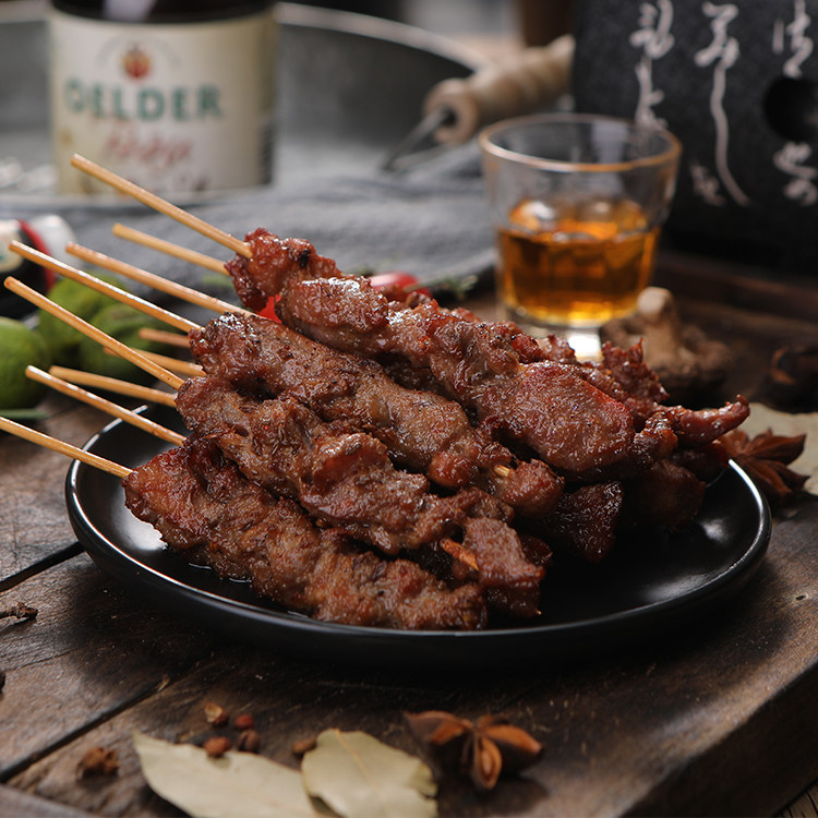 黑椒牛肉串 10串 香辣羊肉串 熟制微波加热烧烤油炸调理肉串炸串