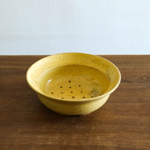 小葵川町屋 日本进口小川佳子手作黄釉耐热多用沥水碗蒸屉隔热垫