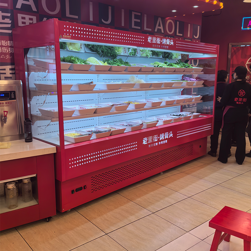 风幕柜水果保鲜柜商用超市低温牛奶冰柜风冷水果店定制冷藏展示柜