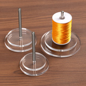 毛线轴手工编织绕线轴收纳神器辅助工具能转动亚克力架旋转支架手