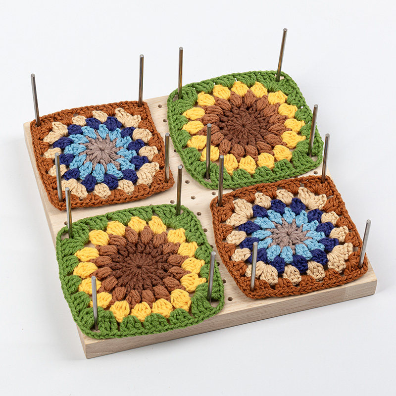 手工钩编花片定型器定位板图片