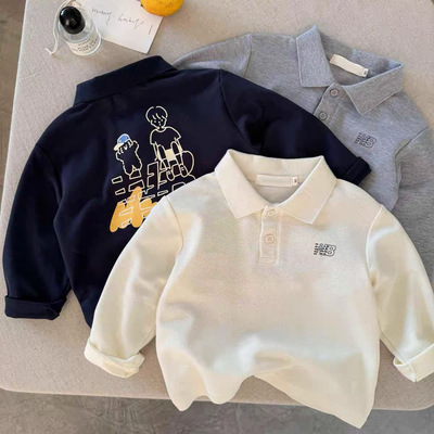 儿童长袖POLO衫卡通上衣