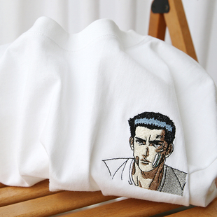 禧衫灌篮高手电影联名T恤樱木花道三井寿美式情侣装夏季纯棉短袖