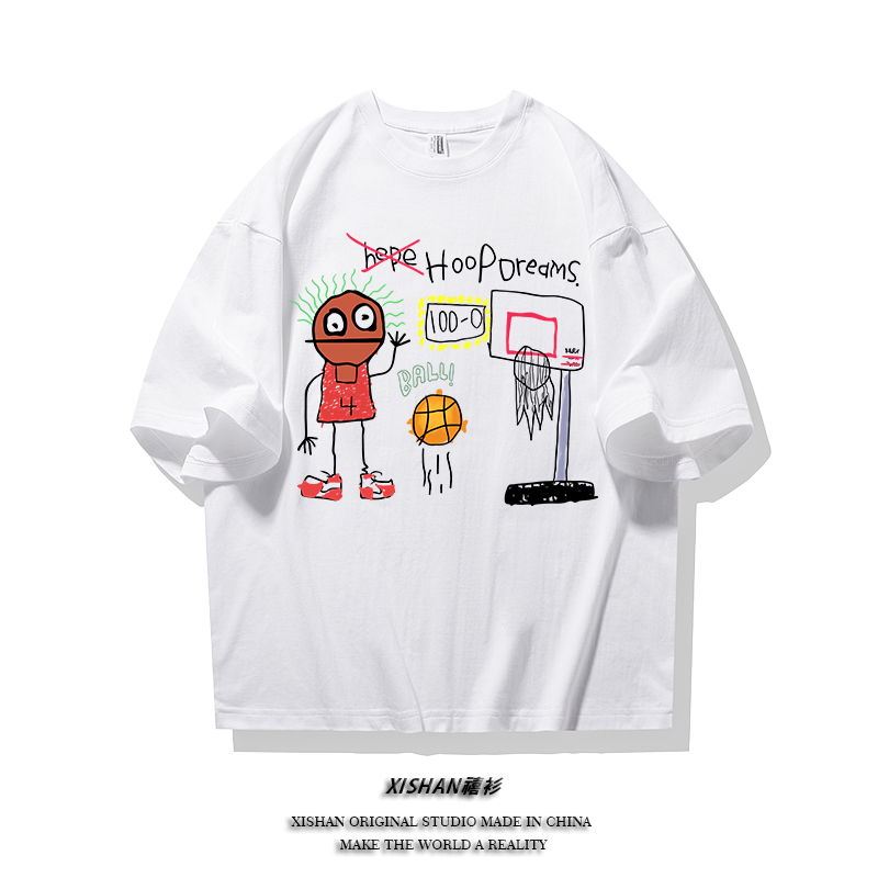 HHOP短袖纯棉男女数码直喷