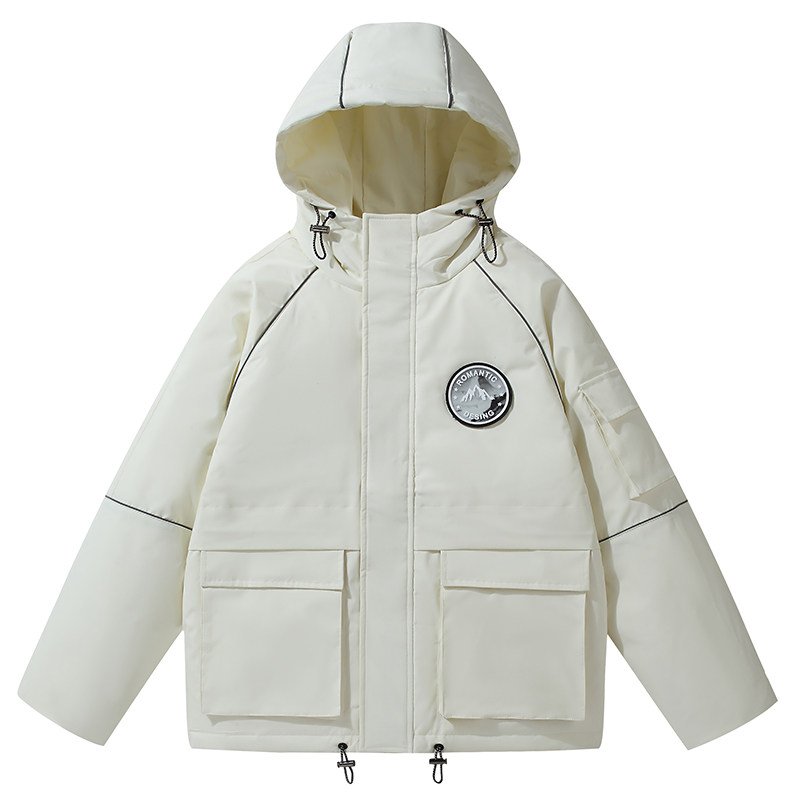 90绒 2022冬装加厚休闲连帽外穿宽松保暖羽绒服外套Y208图片