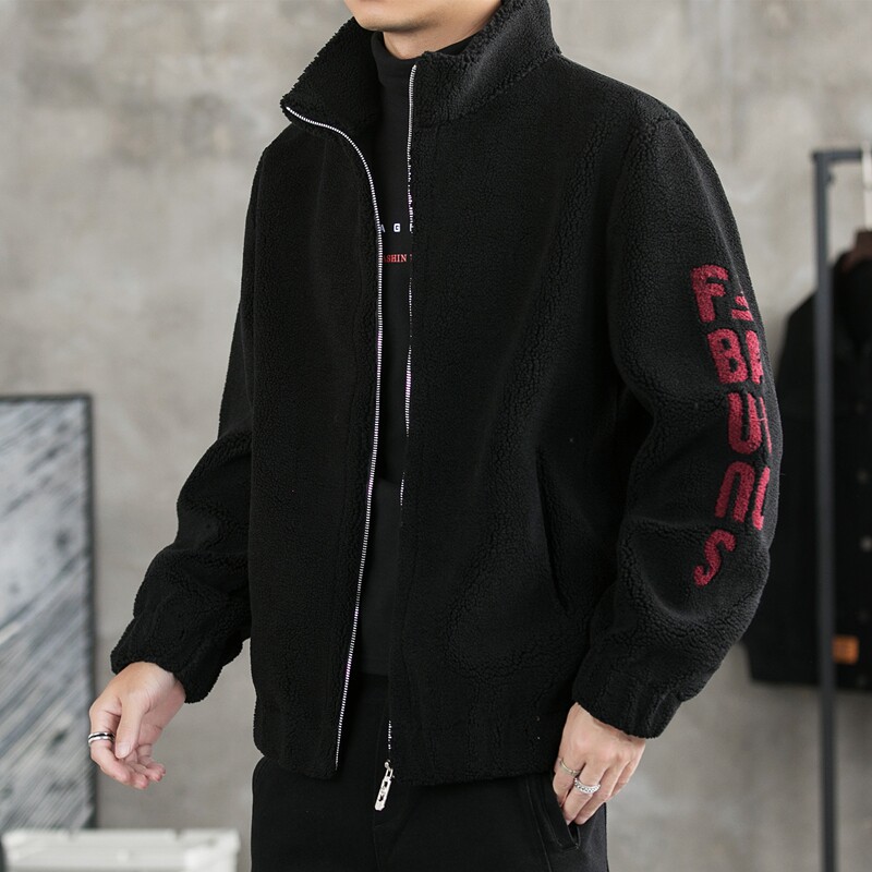 2025冬季新款棉衣男士立领羊羔绒加厚保暖外套风宽松上衣M117,男装棉衣,星座四季星座1412