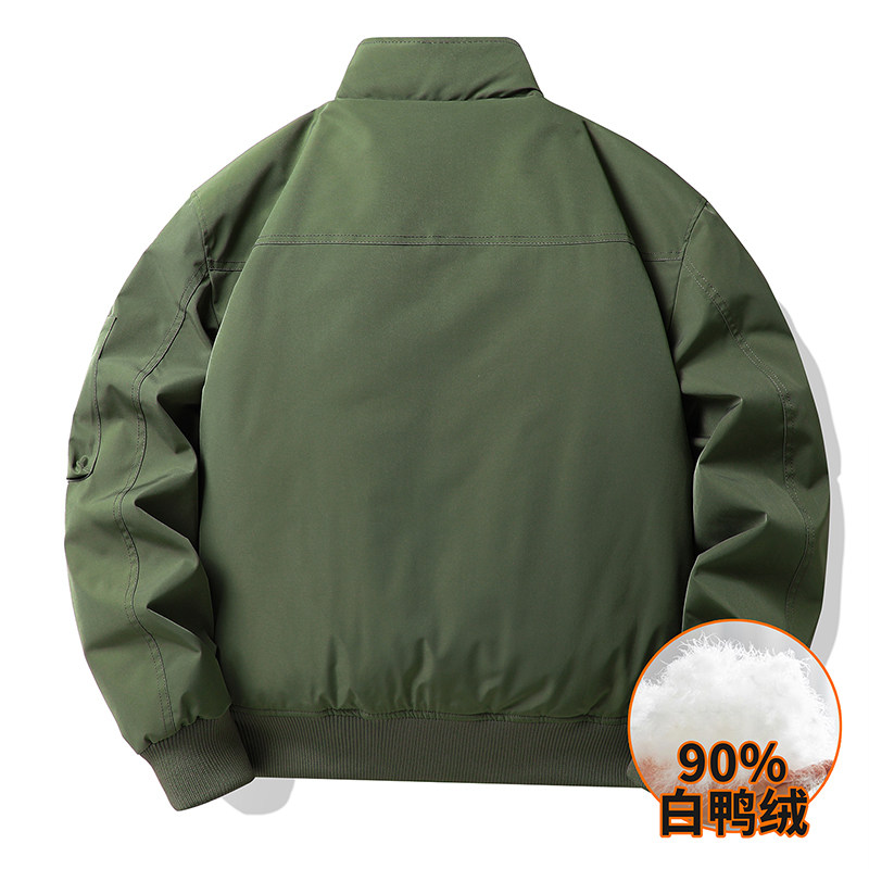 工装短款飞行夹克立领白鸭绒90%保暖外套YR57090-P285368,男装夹克,星座四季星座1412