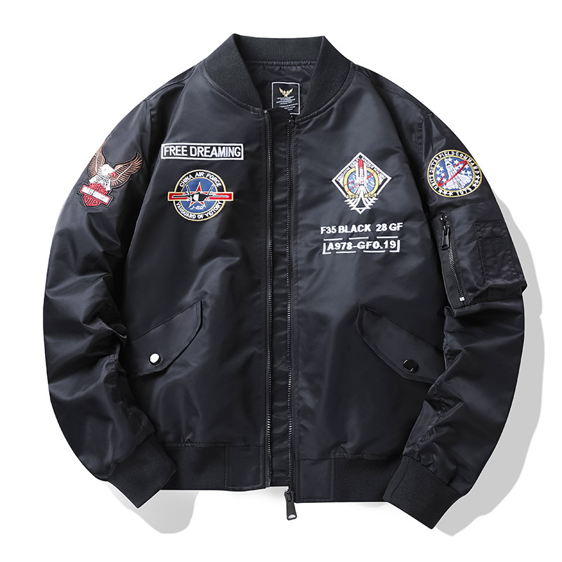 2025春秋外套飞行夹克男春秋刺绣棒球服战术夹克JK225-P115,男装夹克,星座四季星座1412