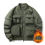 春秋男士夹克外套工装多口袋加棉保暖冬装茄克JK351-薄P175厚P190，男装夹克，星座四季星座1412