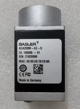 AcA200M-GE-D德国BASLER巴斯勒工业相机全系列型号黑白彩色摄像头