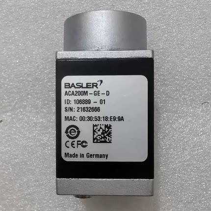 acA200M-GE-D德国BASLER巴斯勒工业相机全系列型号黑白彩色摄像头