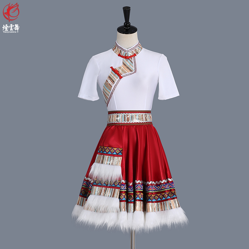 女民族舞蹈演出廣場舞短裙