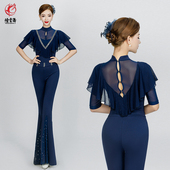 烟云舞高端时尚 优雅形体礼仪导师服模特走秀舞蹈高胯训练服女 套装