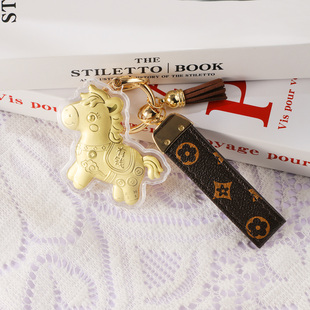 2026爆款 马上有钱黄金钥匙扣过年送礼包包挂件卡通礼物送女友闺蜜