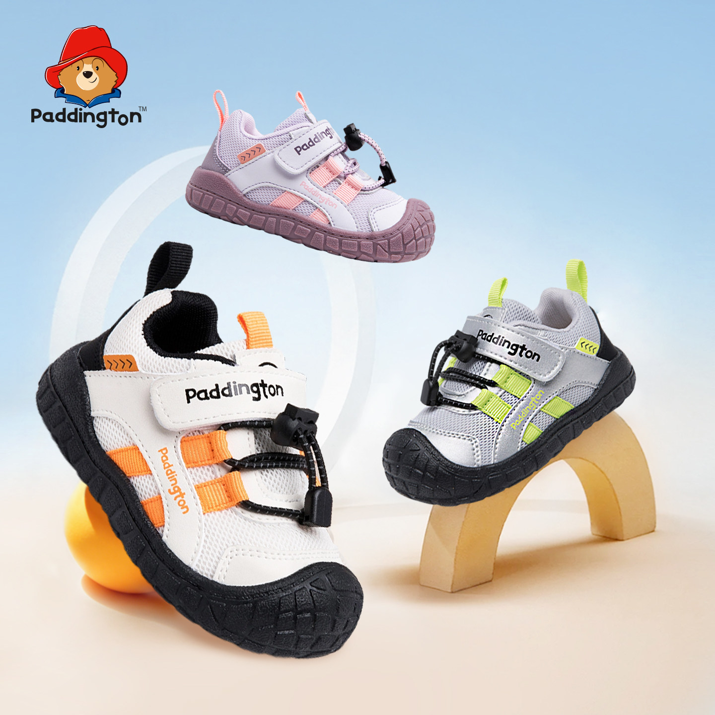 帕丁顿熊26年春季宝宝学步鞋男童童鞋女小童运动鞋透气防滑机能鞋