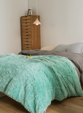 2025新款纯色孔雀绒毛毯沙发盖毯午睡毯子