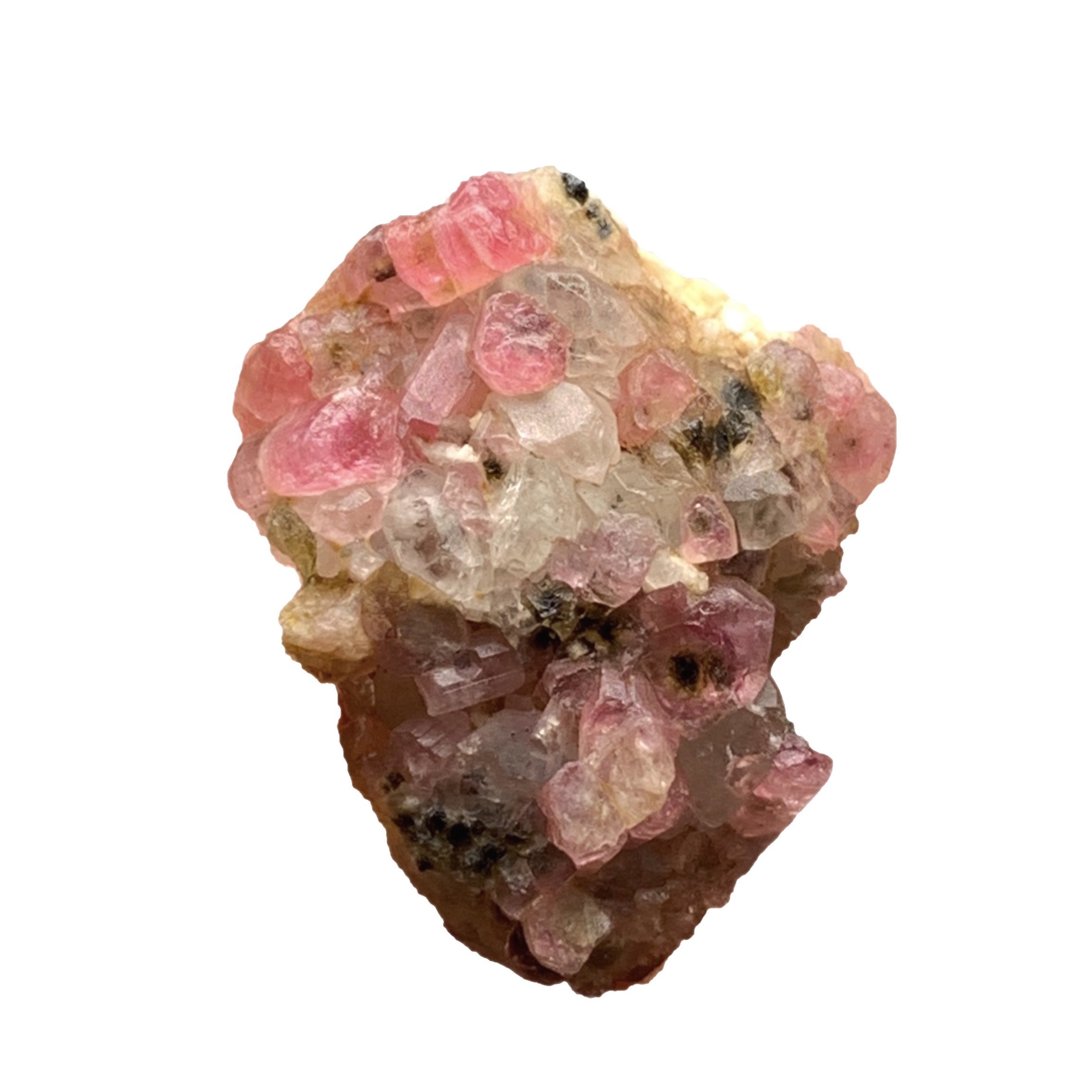 缅甸粉红碧玺 迷你宝石天然矿物晶体 标本矿石原石收藏石头摆件