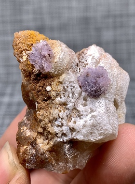 贵州花状紫色氟铝石膏福建天然矿物晶体标本矿石原石收藏石头摆件