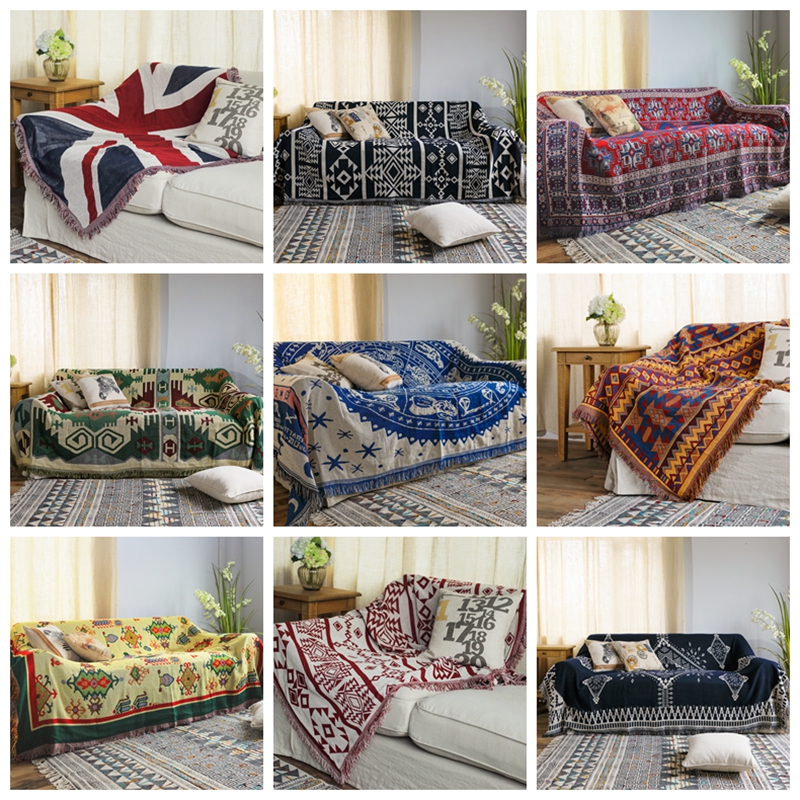 北欧小资组合沙发垫防滑四季装饰盖毯针织提花双面沙发巾罩软地毯|ruв категории домашний ткань, подушка/обивка/подушки на диване, подушки на диване - от Buy2taobao.com для оказания профессиональной услуги покупки агента Taobao