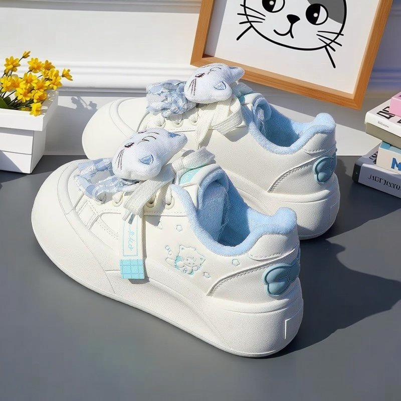 2025新款秋冬季厚底增高小白鞋女加绒百搭休闲运动板鞋保暖二棉鞋,女鞋,松糕（摇摇）鞋,淘宝优惠券,粉丝福利购,淘宝优惠卷