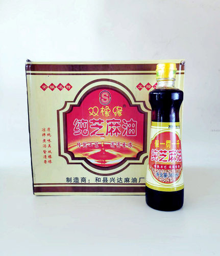 双橡缘纯芝麻香油360ml小瓶家用凉拌菜火锅油碟 马鞍山 假一罚十