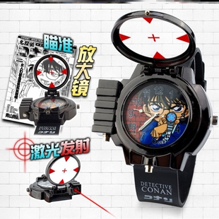 。柯南手表麻醉针可射同款联名电子的儿童男童幼儿园啪啪圈拍拍表