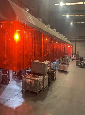 定做耐高温阻燃门帘不透明红色软门帘防电焊光防弧光 2.0软皮帘黑
