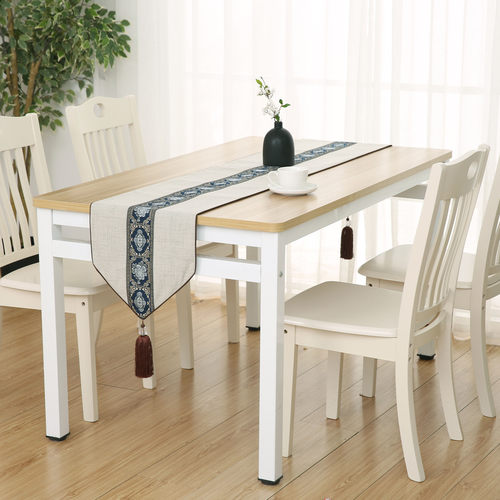 简约现代 新中式禅意复古中国风餐桌桌旗布艺涤麻茶席茶旗茶几旗