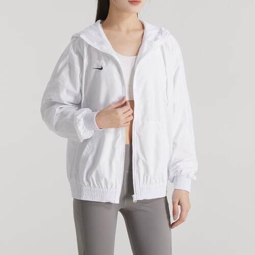 NIKE/耐克连帽外套女2026夏新品透气运动上衣梭织夹克FV6299-100
