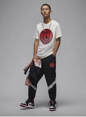 耐克 巴黎圣日耳曼男T纯棉针织半截袖印花短袖FV7729-133/FN8412