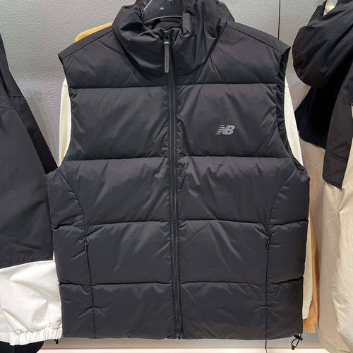 New Balance男子立领保暖羽绒马甲25秋冬简约宽松羽绒服AMV54329