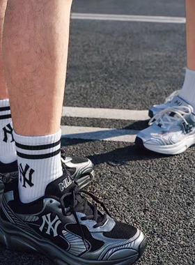 MLB25新款男女虞书欣同款复古老花跑鞋经典运动鞋3ARNA065N