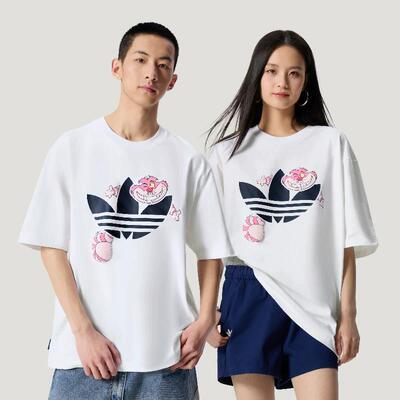 阿迪达斯三叶草男女短袖情侣款2026运动T恤KY8305 KY8306 KX5312