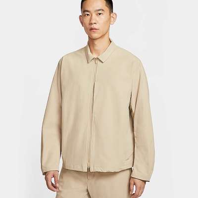 NIKE/耐克24.7男立领外套25秋新款卡其色针织运动夹克IF2868-133