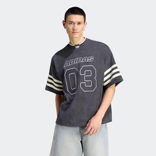 阿迪达斯三叶草 Jersey 男女运动休闲潮流刺绣宽松短袖T恤KU9192