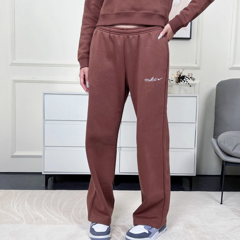 NIKE/耐克冬女裤刺绣字母小标宽松休闲运动裤针织长裤IM7499-265