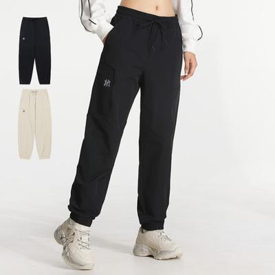 MLB情侣长裤25款男女NY小标工装束脚梭织休闲运动裤3AWPB0154