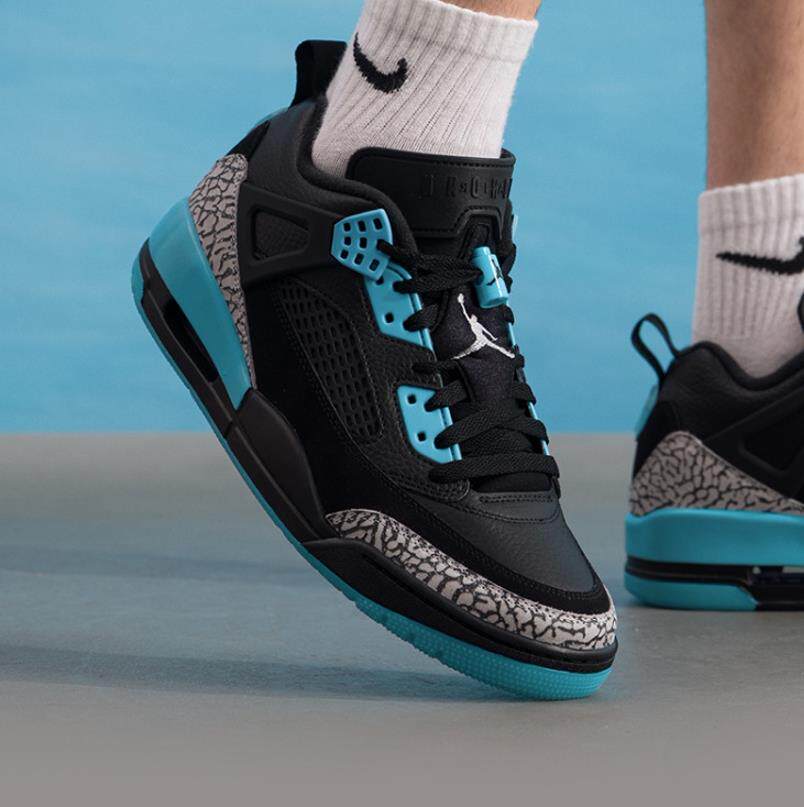 NIKE/耐克男子JORDAN SPIZIKE黑蓝简版运动板鞋篮球鞋FQ1759-005