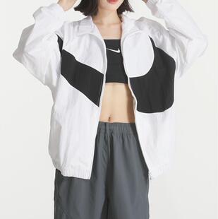 Nike/耐克梭织外套女秋新款宽松透气大勾立领运动夹克HV4108-100