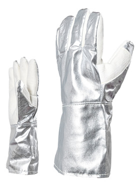 350度耐高温36CM金属冶炼玻璃制造铸造餐饮汽车隔热手套GB/T38306