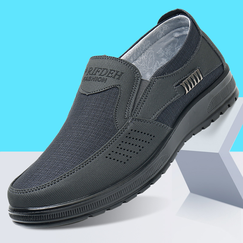 老北京布鞋男鞋子中老年人软底防滑男士休闲鞋轻便透气老人鞋爷爷