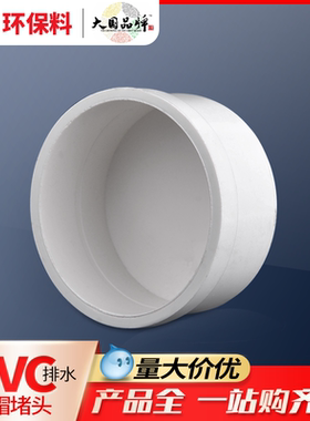联塑110pvc管帽封头塑料水管封口塞水管接头配件堵头封堵盖管堵盖