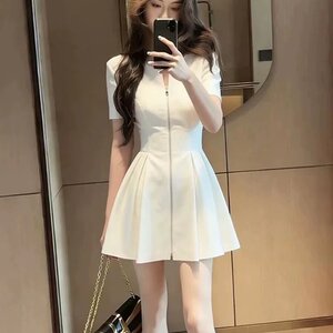 法式小香风气质收腰显瘦连衣裙女夏季简约时尚高级感大方得体裙子