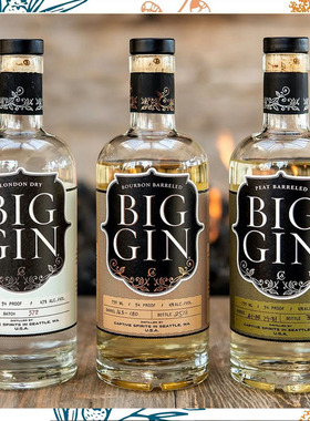 洋酒 Big Gin 逼格杜松子酒系列 威士忌/波本桶750ml 47%vol 包邮