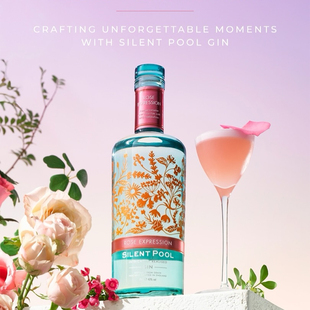 GIN静渊玫瑰金酒杜松子酒 POOL 双旦礼品玫瑰花香 英国进口SILENT